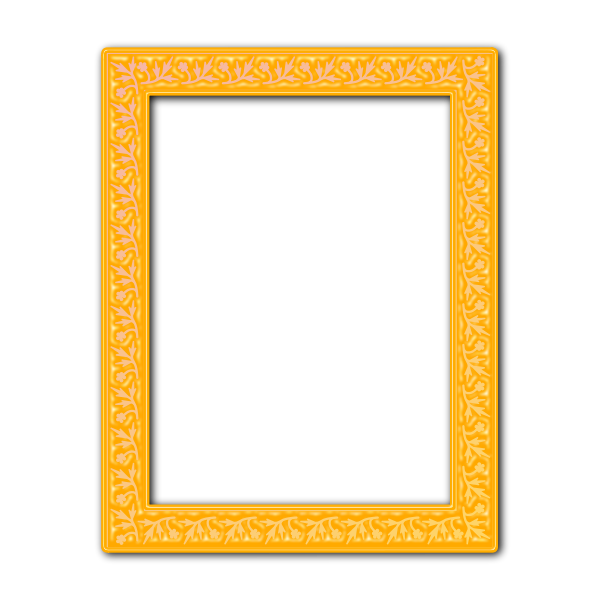Yellow patterned frame
