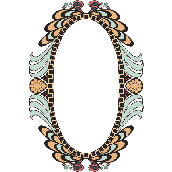 Decorated frame vintage style
