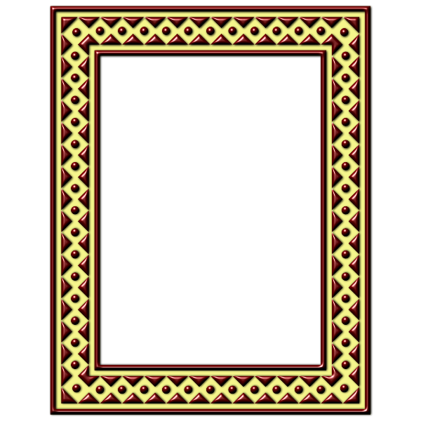 Picture frame with yellow decoration