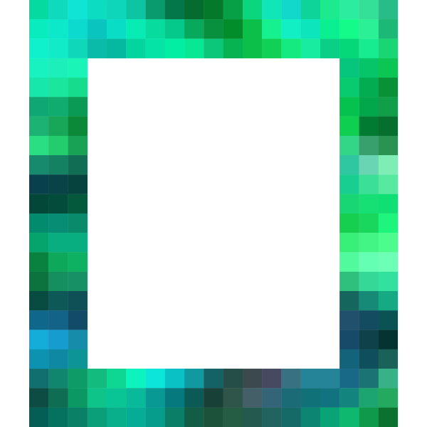 Pixelated colored frame