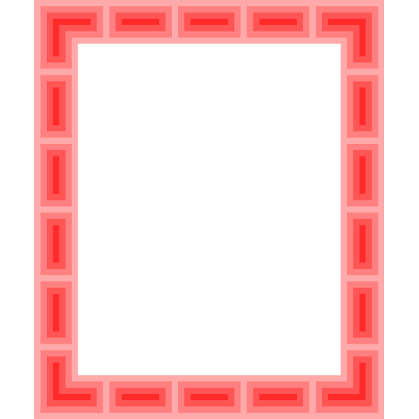 Frame with red pattern