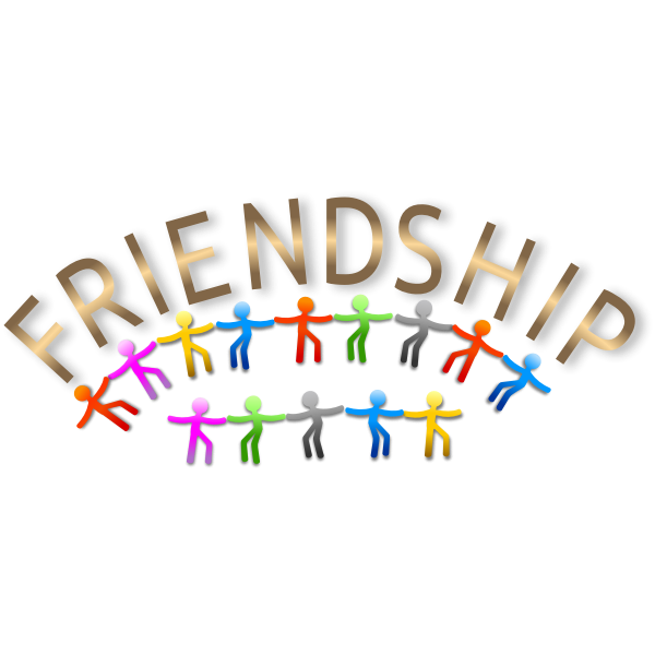 Vector image of colorful friendship logo