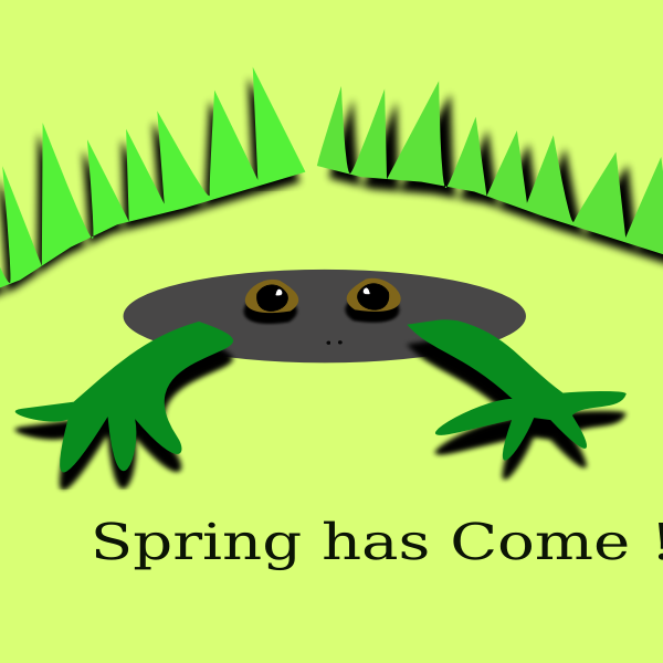 ''Spring has come'' with frog