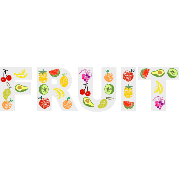 Fruit typography