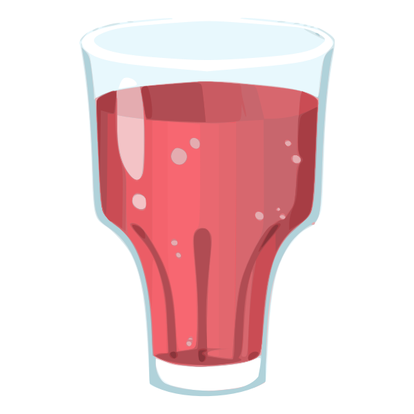 Vector drawing of strawberry juice
