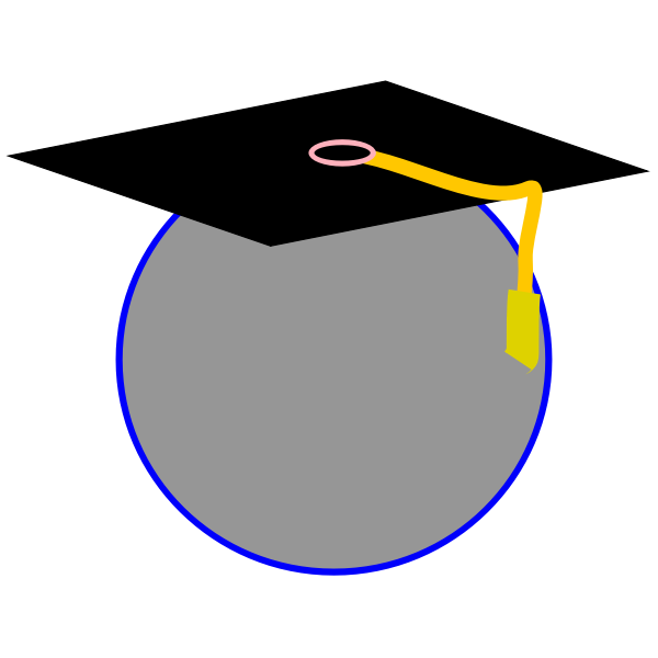 Vector illustration graduate hat