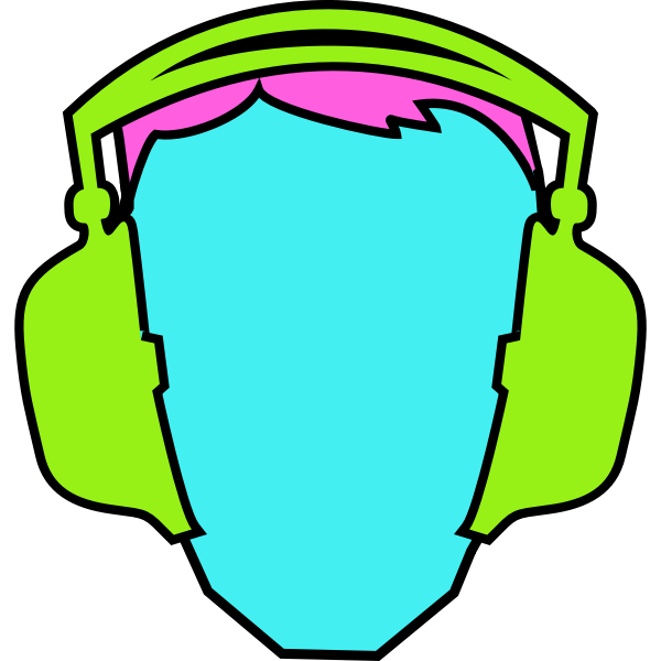 Funky hearing protection - Free SVG
