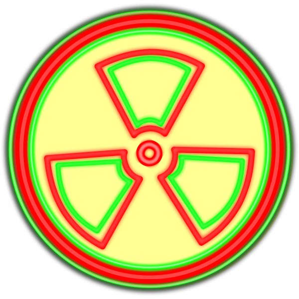 Florescent radioactive sign vector image