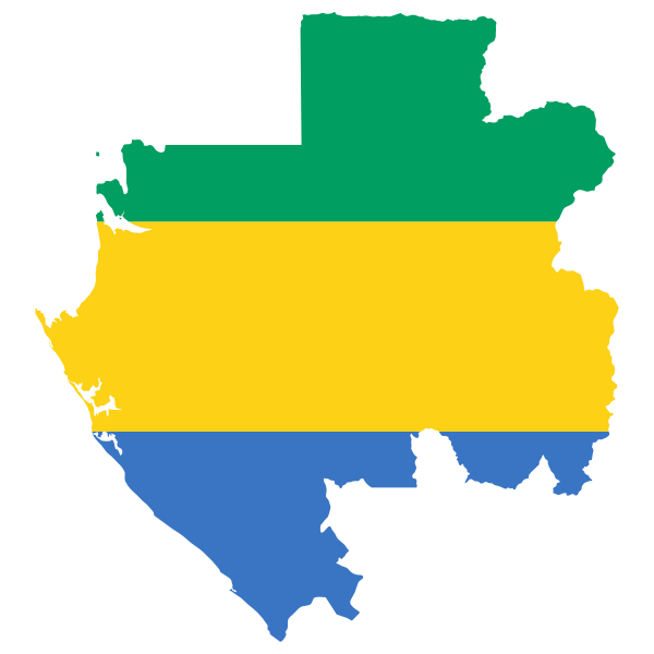 Gabon Flag Map