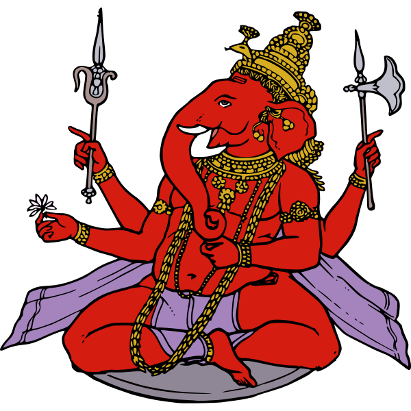 Ganesha vector drawing