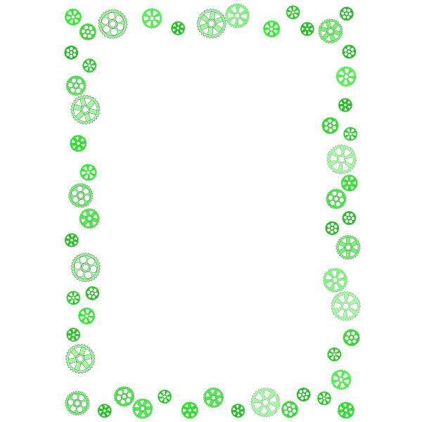Gears Frame Green Color