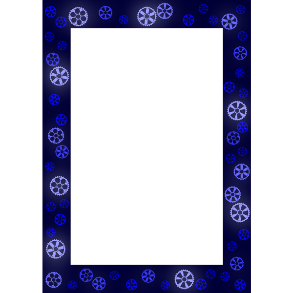 Decorative frame in blue color