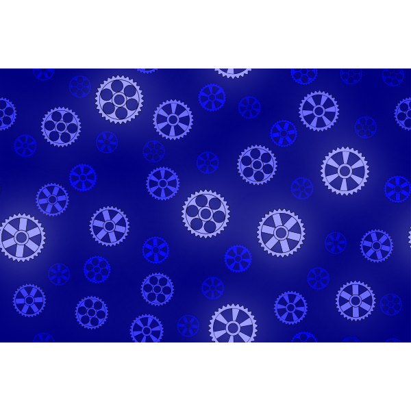 Gears pattern in blue color