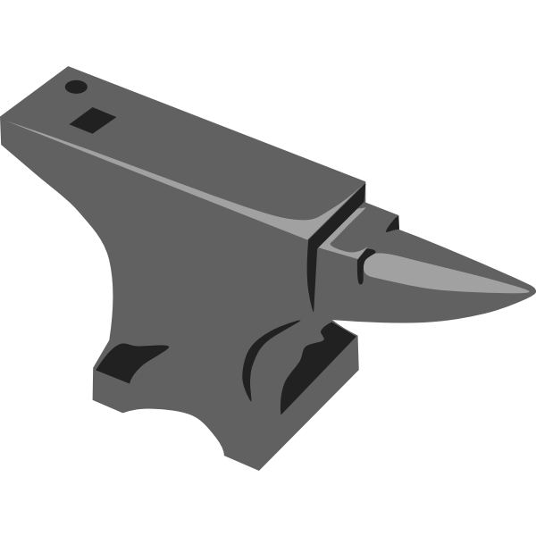 Blacksmith anvil vector drawing