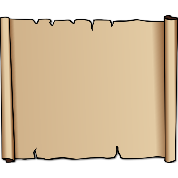Vector illustration of brown calfskin parchment