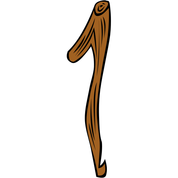 Vector illustration of a woodstick