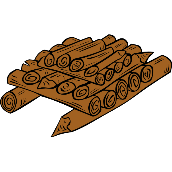 Wood ready for campfire vector graphics