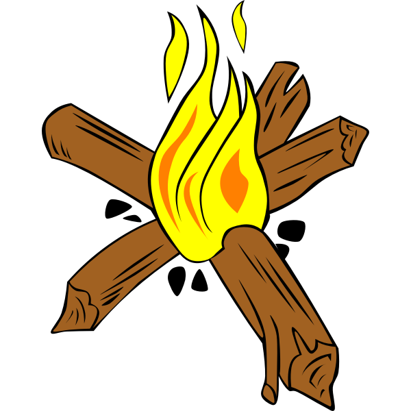 Small campfires vector clip art