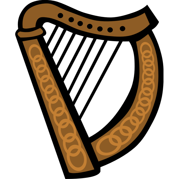 Vector image of Celtic harp