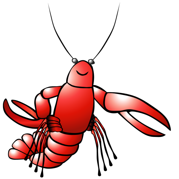 Red crawfish vector image