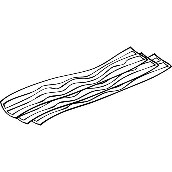 bacon illustration black and white