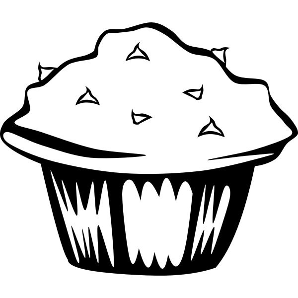 Chocolate muffin vector illustration