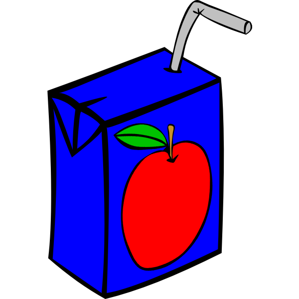 Apple juice box vector