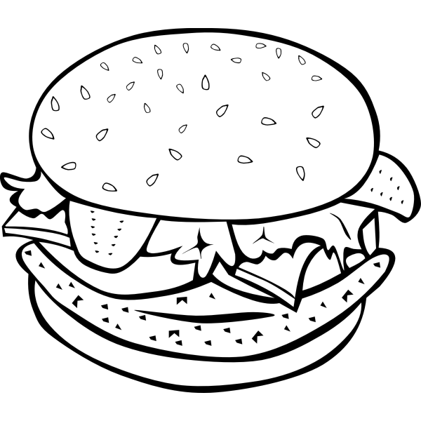 A fast food chicken hamburger vector illustration