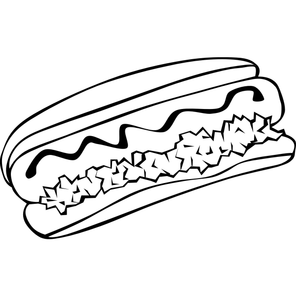 Hot dog vector drawing
