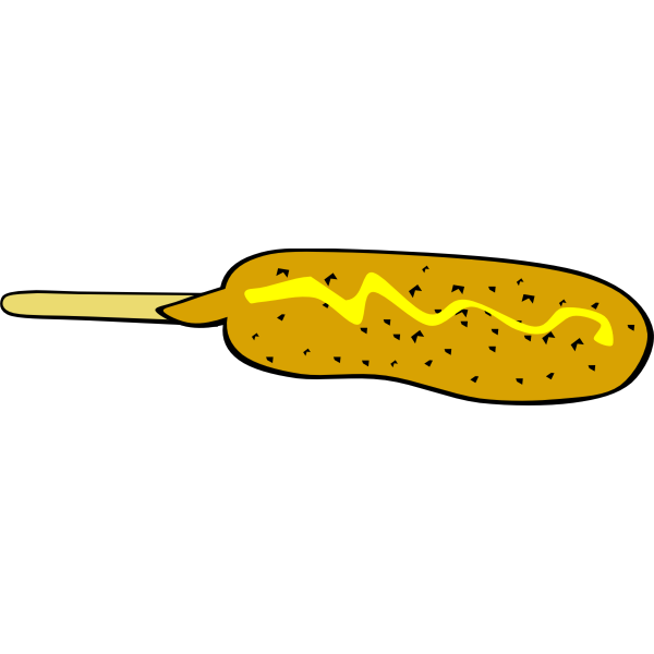 Corn hot dog vector image