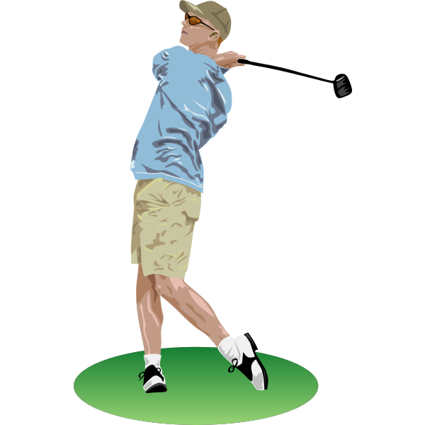 Vector image of golf player