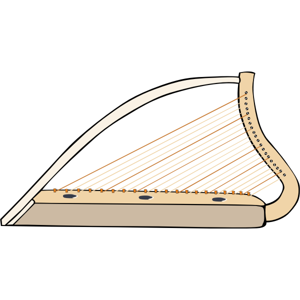 Vector illustration of harp