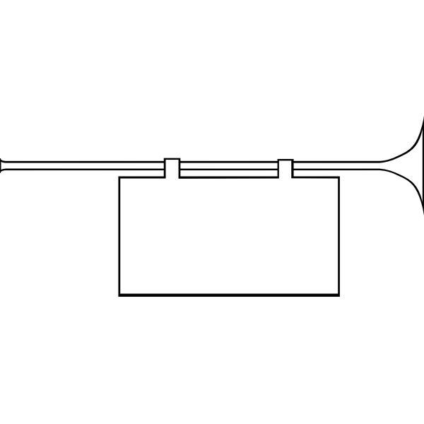 Herald trumpet vector drawing