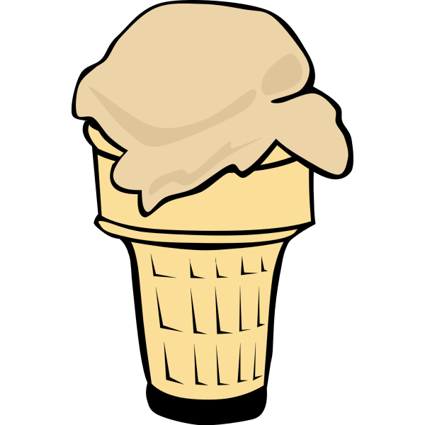 Color Vector Illustration Of Ice Cream In A Half Cone Free Svg
