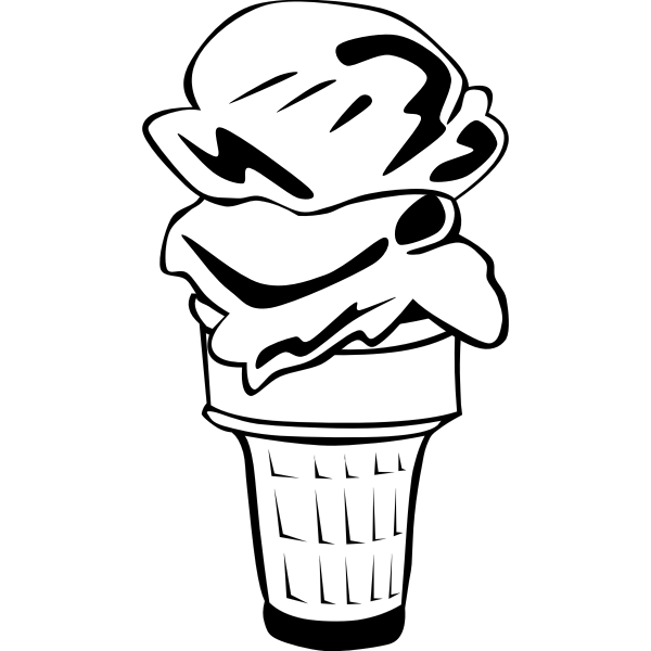Download Double cone icecream vector image | Free SVG