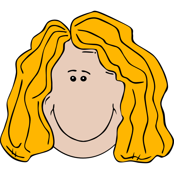Smiling blond woman vector | Free SVG