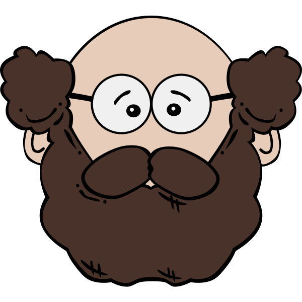 Vector image of a man with beard