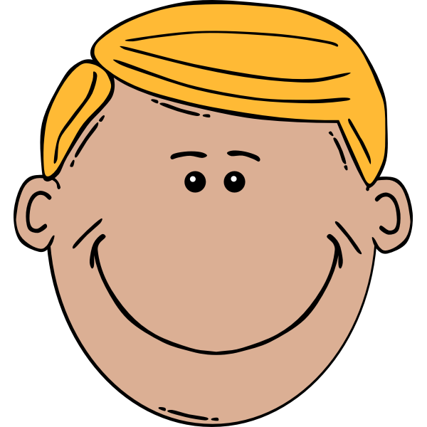 Vector image of a blonde man