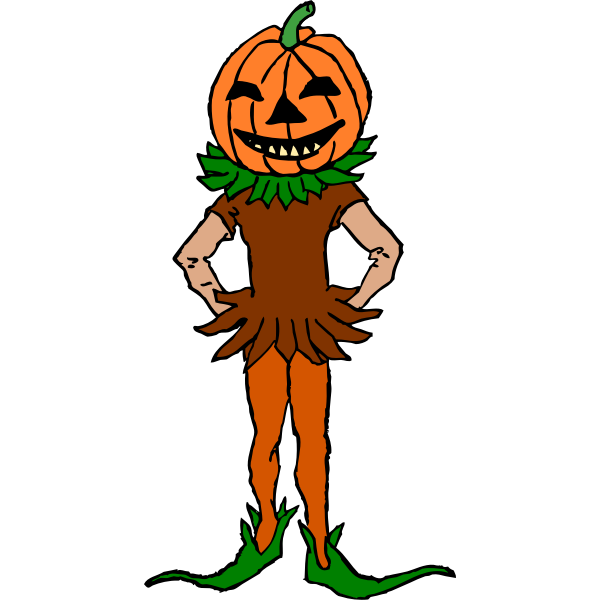 Download Pumpkin boy vector clip art | Free SVG