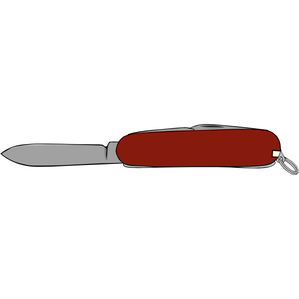 Swiss brown army knife vector illustration