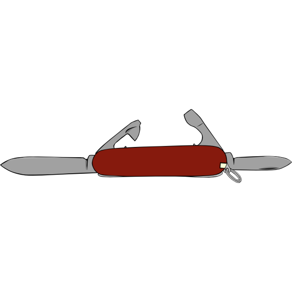 Brown Swiss army knife vector image