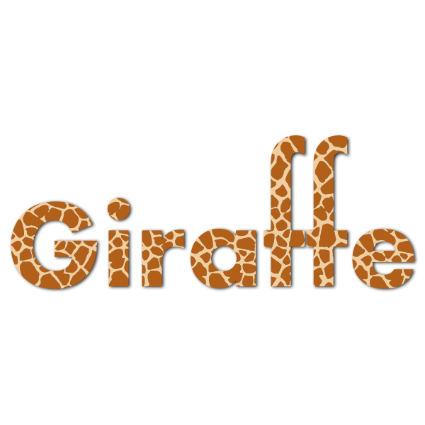 Giraffe Typography With Drop Shadow