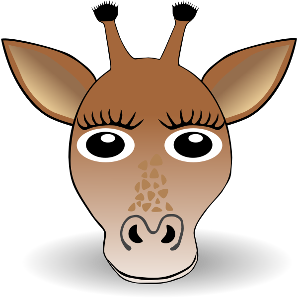 Cute giraffe head vector illustration