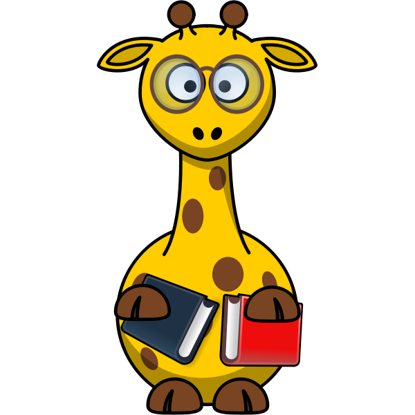 Download Vector clip art of nerd giraffe | Free SVG