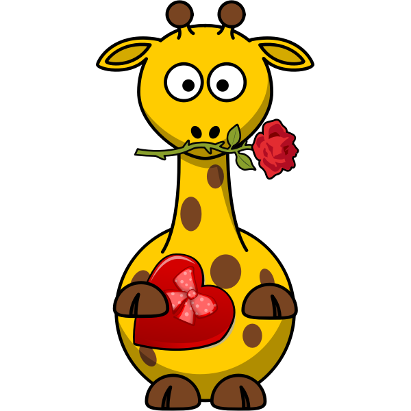 Download Giraffe in love vector clip art | Free SVG