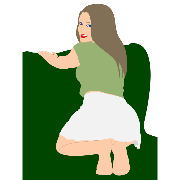 Girl at sofa - censored version