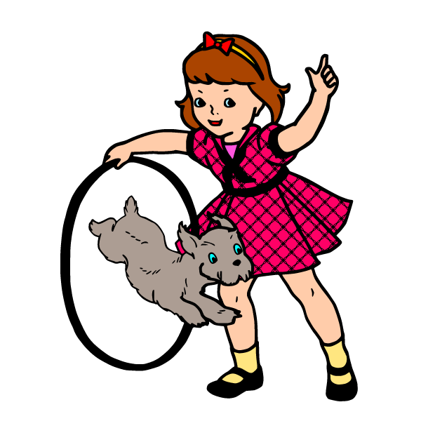 Girl shows off all the tricks she taught her dog