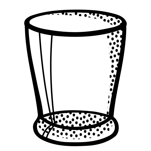 Water Glass Cup In Black And White Vector Illustration Graphic Design  Royalty Free SVG, Cliparts, Vectors, and Stock Illustration. Image  109716223.