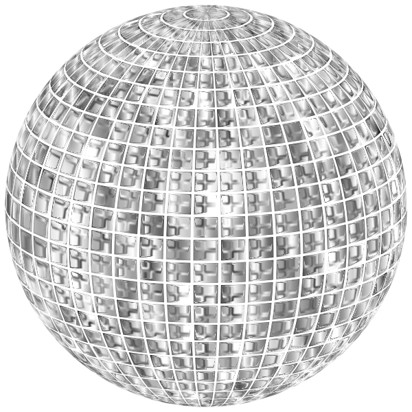 Glimmering Disco Ball Enhanced No Background