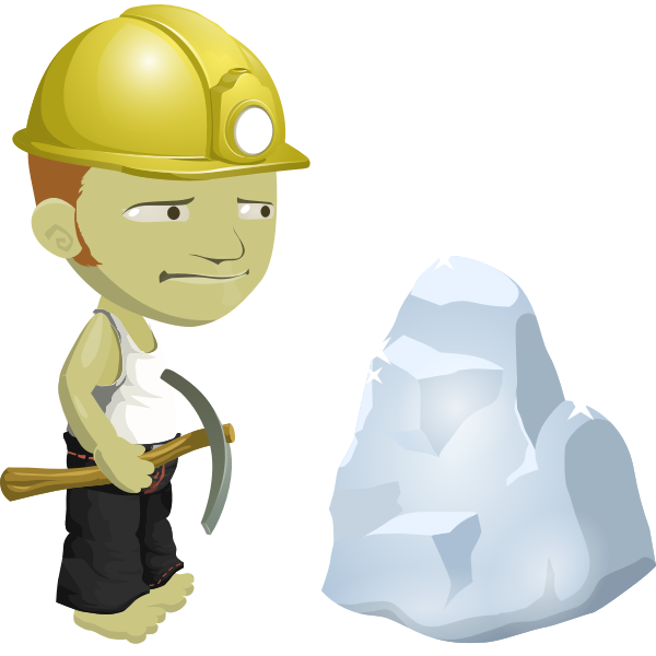 Vector illustration of gold rush miner - Free SVG